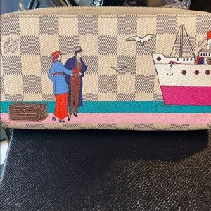 Limited Edition Louis Vuitton Damier Azur Long Wallet